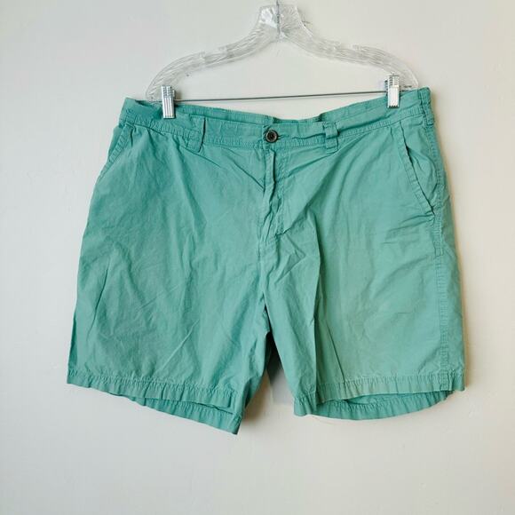 Columbia Mens Sportswear Flat Front Men’s Shorts 100% Cotton turquoise 38 - Picture 1 of 9